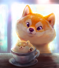 Load image into Gallery viewer, *PREORDER* Coffee Shiba By XiongHea
