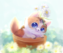Load image into Gallery viewer, *PREORDER* Flower Pot Cat by XiongHea
