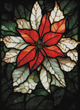 Load image into Gallery viewer, *PREORDER* Poinsettia in Stained Glass by CJ
