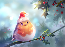 Load image into Gallery viewer, *PREORDER* Christmas Robin by XiongHea
