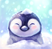 Load image into Gallery viewer, *PREORDER* Penguin in Snow by XiongHea
