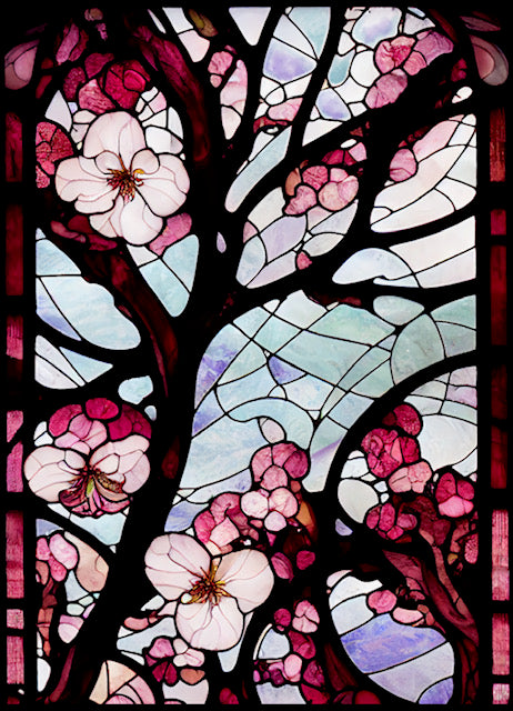 *PREORDER* Cherry Blossoms in Stained Glass by CJ